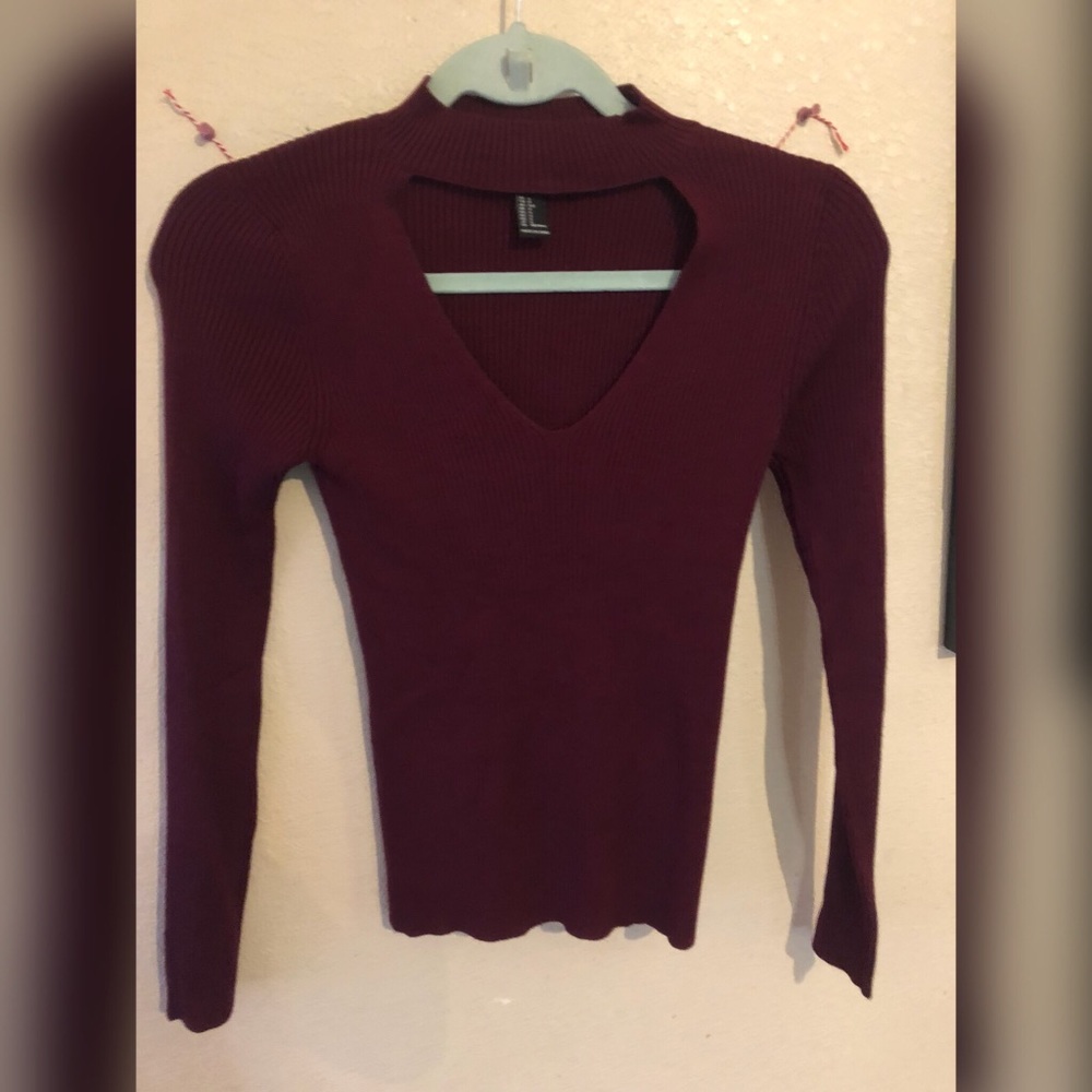 Long sleeve Choker Top